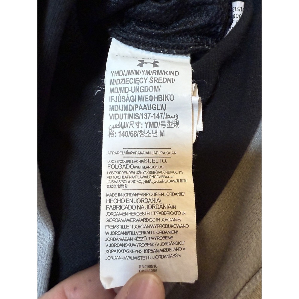 Under Armour Youth size Med Black Steph Curry Long Sleeve Boy hooded - Picture 7 of 12